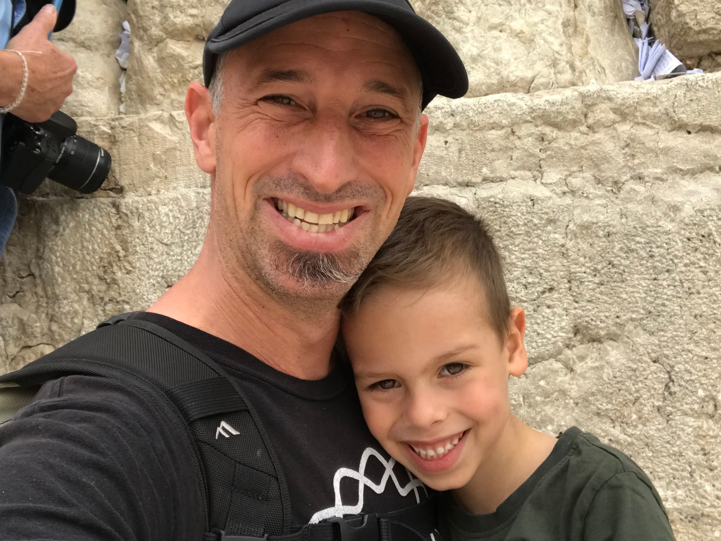 Shane and his son smiling