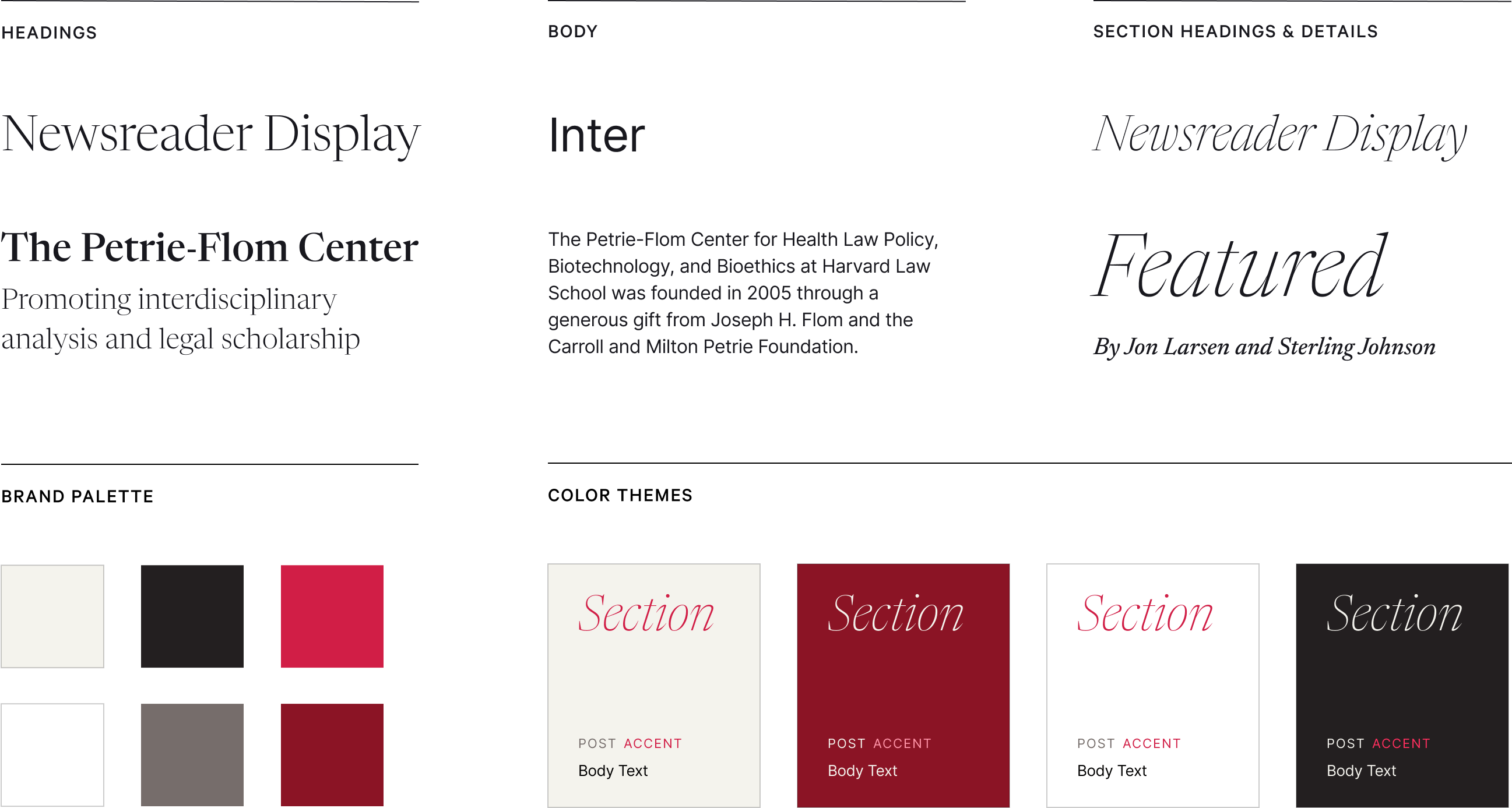 Harvard Law Petrie-Flom Center – Brand Styles